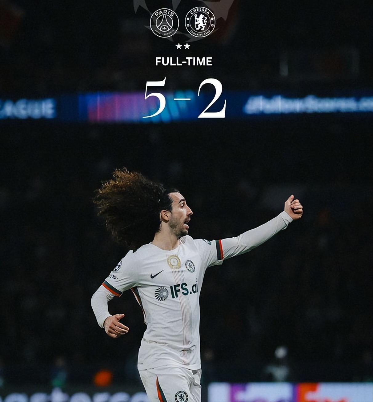 1xbet安全平台-欧冠巴黎5比2切尔西，蓝军两度扳平韧性足，门将出错葬送好局